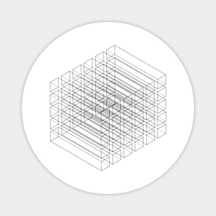 square lines design Magnet